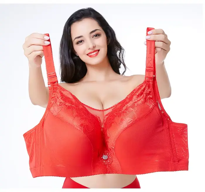 Push up podprsenka veľké veľkosti veľké bavlnené kostice podprsenka Spandex plný pohár veľké veľkosti Dámske podprsenky D E F G pohár podprsenky 120 115 52G podprsenky