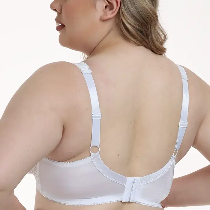 Elastanová a polyamidová nočná podprsenka s kvetinovou čipkou pre ženy plus veľkosti a šálky E F G H I špeciálne romantické príležitosti