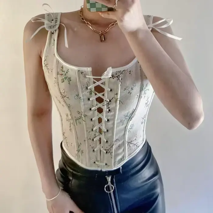 Corset Lolita élégant pour soirée, haut Bustier rétro, Lingerie Sexy, Bandage amincissant, sous le buste, vêtements de rue