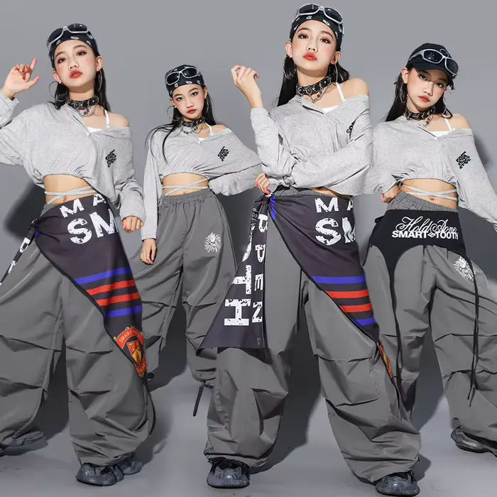 K-pop crop top s písmenami pre dievčatá