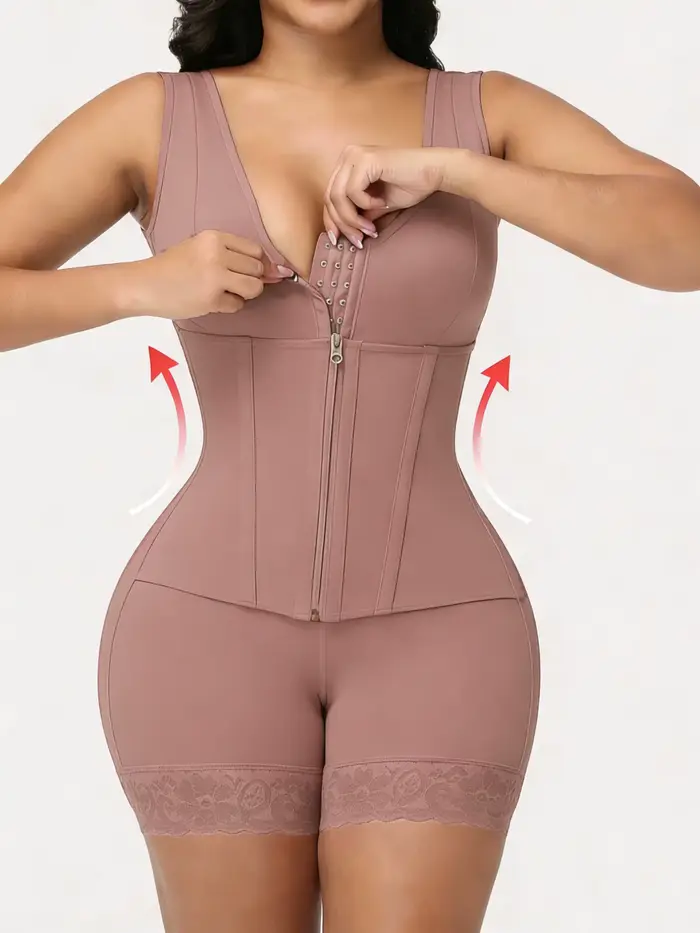 Body sculptant intégral pour femme — Body gainant à baleines, contrôle du ventre, lingerie sculptant