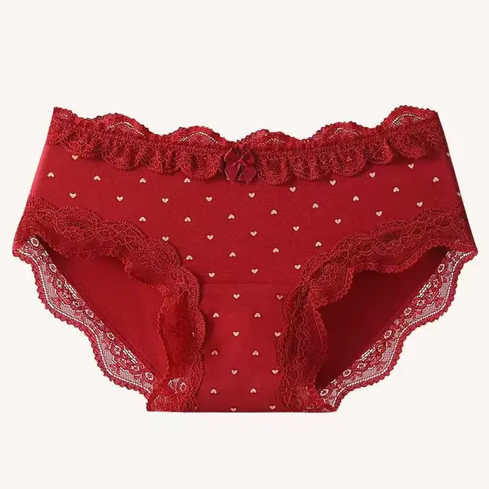 Ensemble de culottes triangulaires pour le jour de noël, sous-vêtements pour femmes, slips en coton,