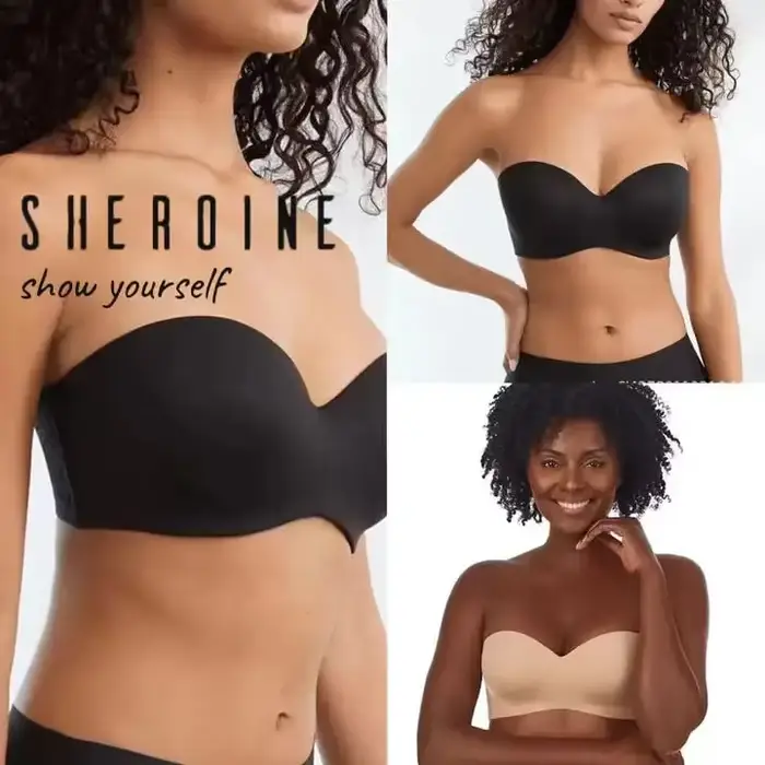 Soutien-gorge bandeau convertible sans bretelles antidérapant pour femmes taille B-G soutien complet invisible à armatures occassions spéciales jours quotidiens