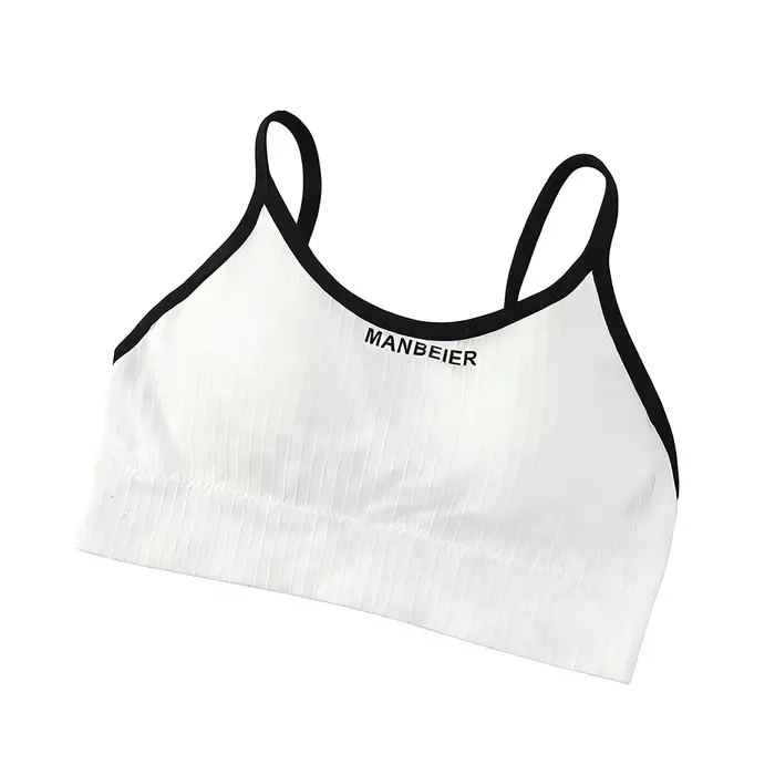 Soutien-gorge sans fil confortable et élastique pour femme, lingerie simple, sans couture, pour étud