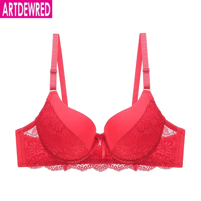 Sexy čipka podprsenka, Dámske kvetinové push up podprsenka, kostice podprsenka, veľké veľkosti, Super Thin podprsenka