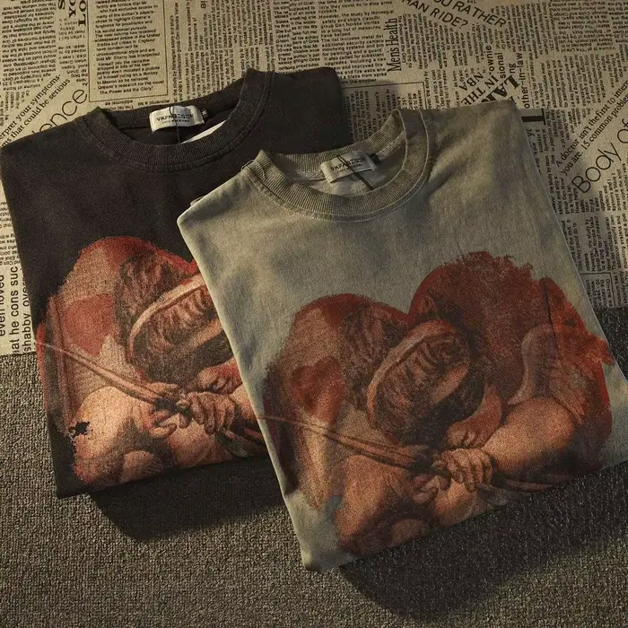 Mikina Y2K Retro Europe Love Angel Print