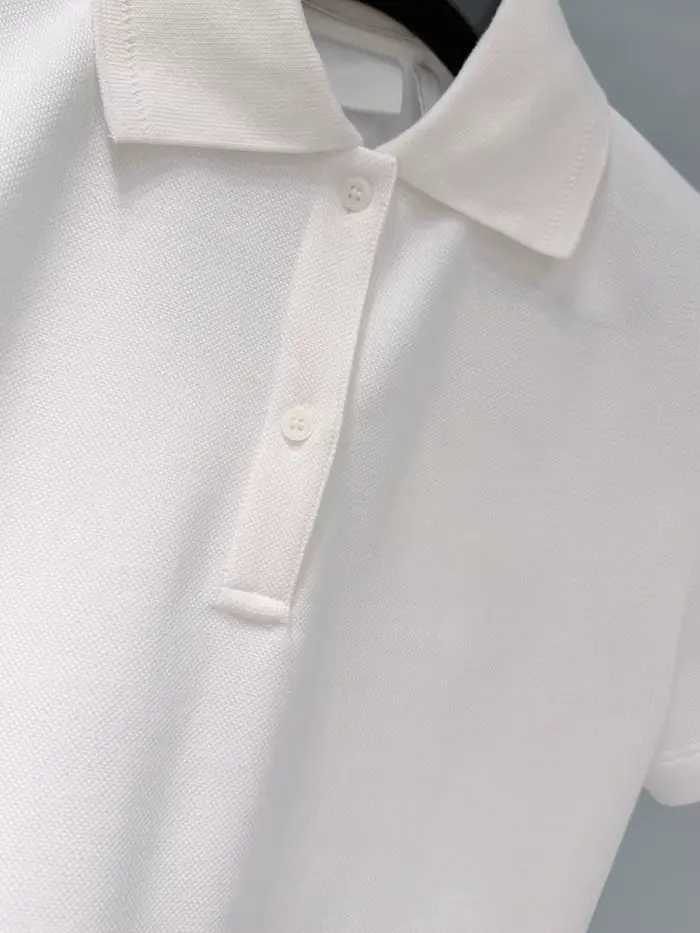 Dámske biele bavlnené polo slim