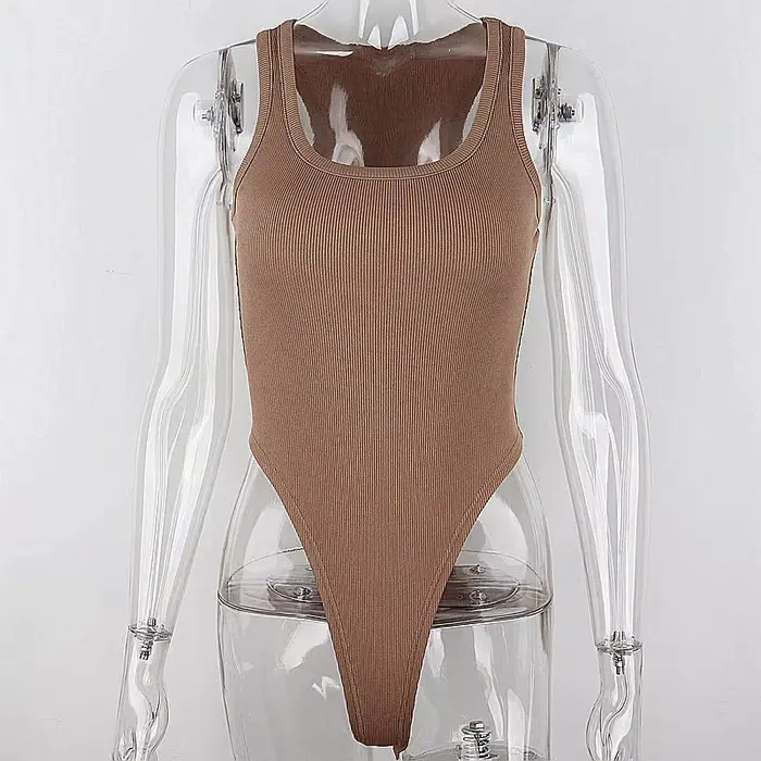 Bez rukávov pletené body pre ženy, Sexy, tesné, holé ramená, golier, príležitostné, street bodice, ClubWear, leto, 2025