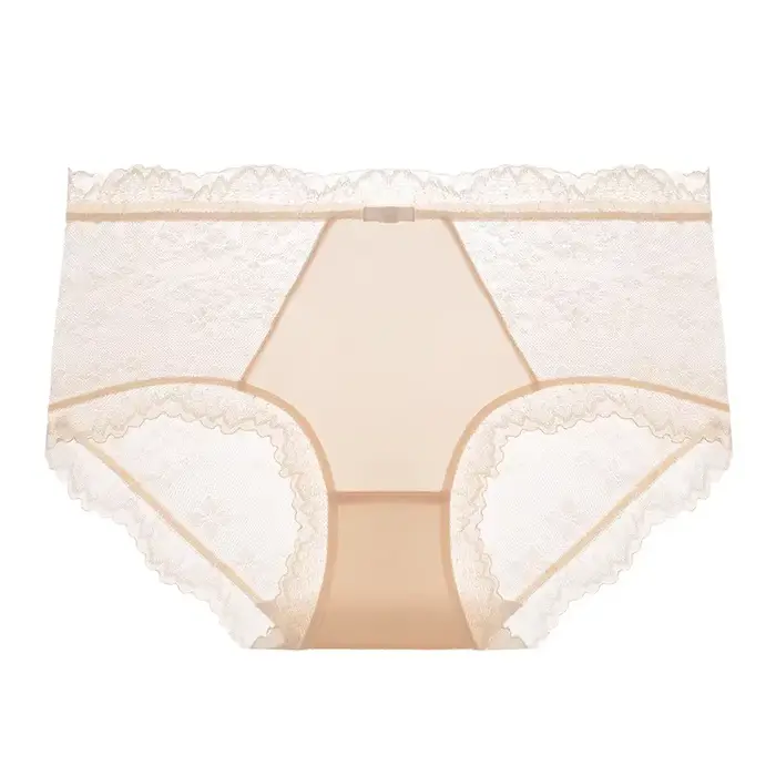 Culotte femme taille moyenne mince Sexy dentelle respirant confortable coton entrejambe culottes sou