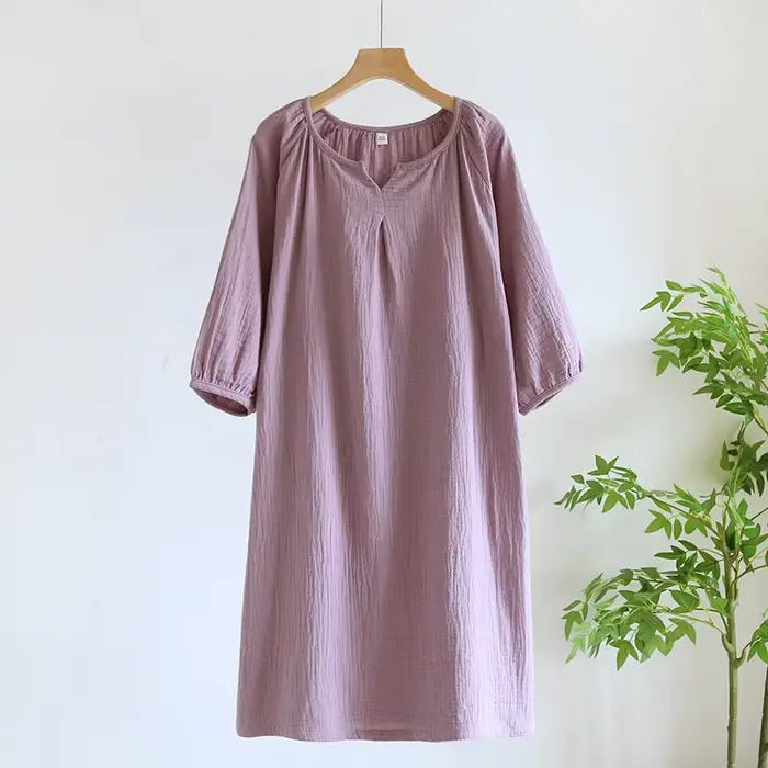 Čistá bavlnená nočná košeľa, veľkosť XL, minimalistický dizajn, pre ženy, letné noci, maximálny komfort, jednoduchá údržba