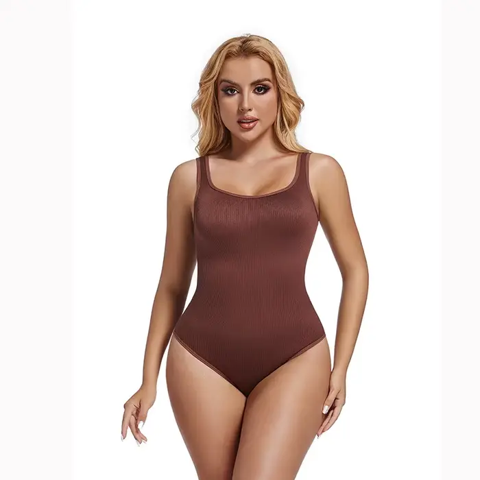 Body d'été Sexy pour femmes, sans bretelles, dos nu, couleur unie, col en U, gilet Slim sans manches, combinaison ajustée