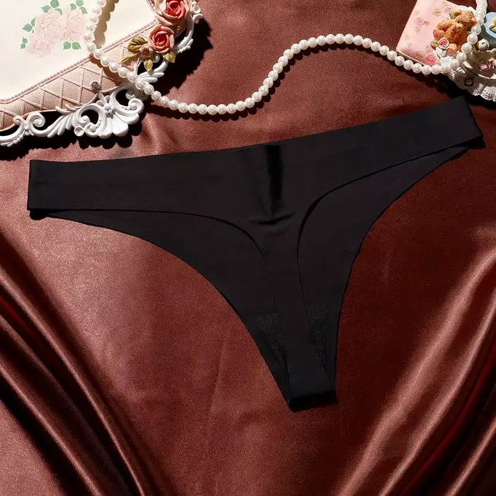 Femmes string g cordes Sexy Femme sans couture culottes sous-vêtements taille basse Stretch String F