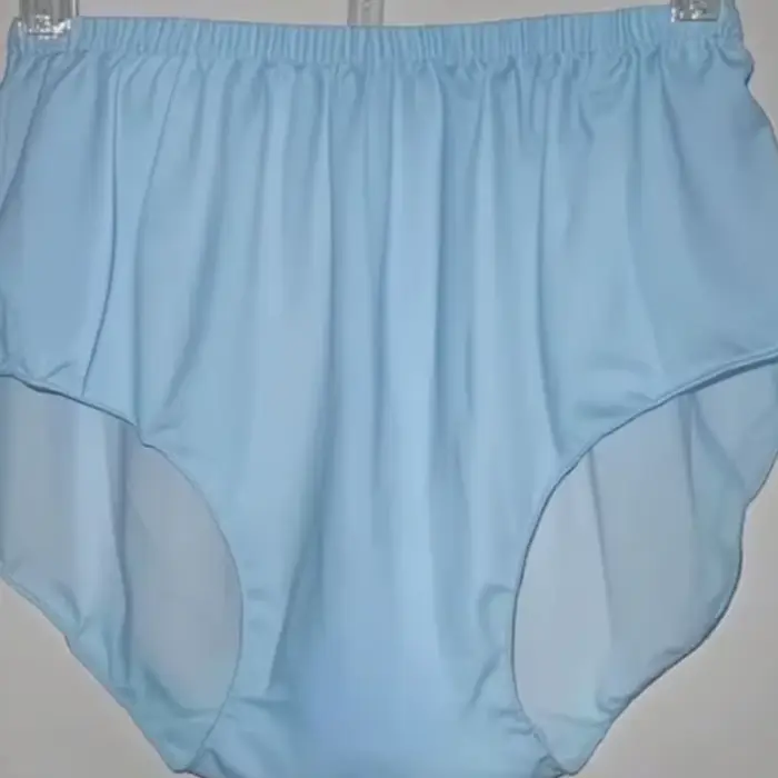 Sexy neba modrá lesklé saténové nohavičky, plus veľkosť spodná bielizeň, ženské spodné prádlo