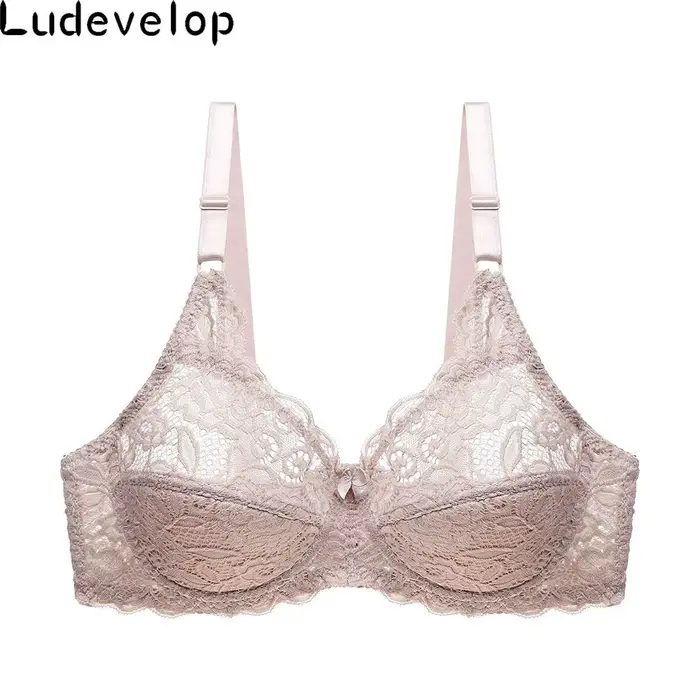 Plus Veľkosť Dámska podprsenka, Kostice Push Up podprsenka, spodná bielizeň Sexy Dámske, Vyšívané spodná bielizeň, BH Top B C podprsenka