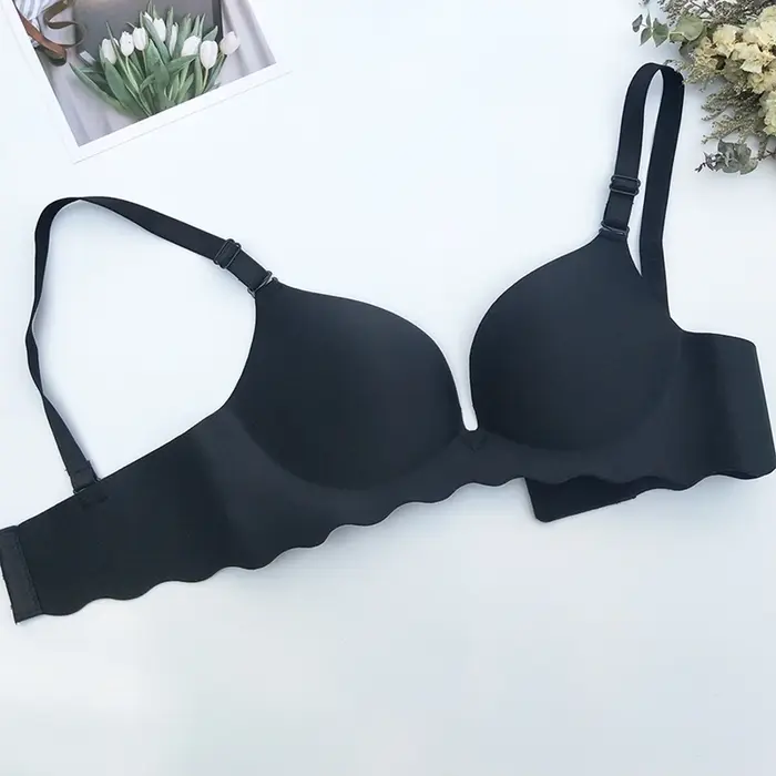Dámske bezšvíkové podprsenky pevné push up spodná bielizeň Sexy bezdrôtové Bralette žena intímne pohodlie francúzskej módne spodné prádlo Top podprsenky