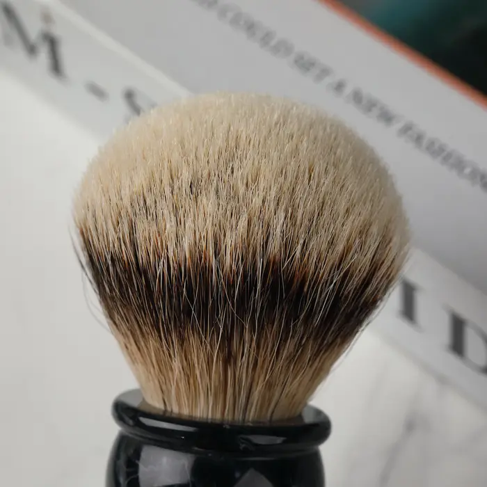 Yaqi 24MM hommes blaireau argent blaireau cheveux visage barbe appareil de nettoyage outil de rasage