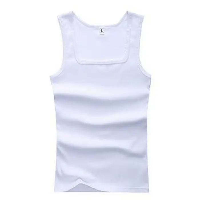 Offre spéciale été hommes vêtements femmes basique élastique débardeur pur coton sans manches hommes