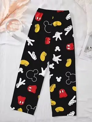 Pyjamas kawaii pour femmes en polyester et élasthanne, basiques, longueur cheville, pour dormir et sortir, cadeaux d'anniversaire et Noël