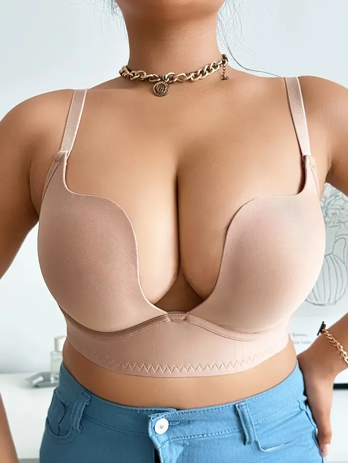 Soutien-gorge en coton polyester solide trois quarts tasse tricoté pour femmes avec système de maintien idéal pour toutes les occasions