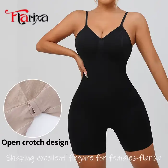 Flarixa Body Gainant Femme Effet Ventre Plat Dos Nu Ajustement Facile Pour Fesses Plus Fermes Occasions Spéciales