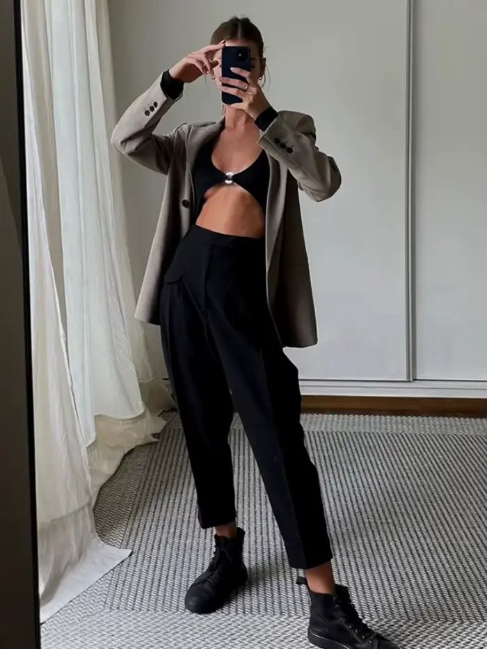 body sexy trblietky polyester pre ženy, dlhé rukávy, čierna, trend jarné leto, spodná bielizeň slim fit, pletené