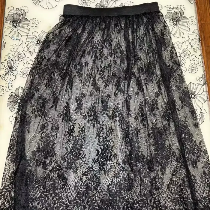 Dámska regrtedarling čipka dlhá sukňa, elegantná silueta, jemná čipka, perfektný strih, špeciálna príležitosť, leto, party, darček k narodeninám