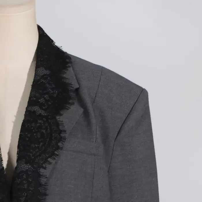 VGH sako pre ženy, sexy a klubový štýl, bavlna a polyester, elegantná výšivka, vystrihnutý golier, regular fit, jednoduché zapínanie, jarná/letná sezóna