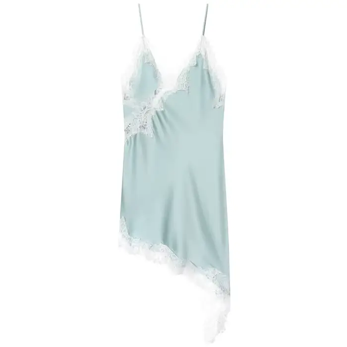 HXAO 2025 robe asymétrique en dentelle pour femmes robe mi-longue Sexy Chic sans manches dos nu robe