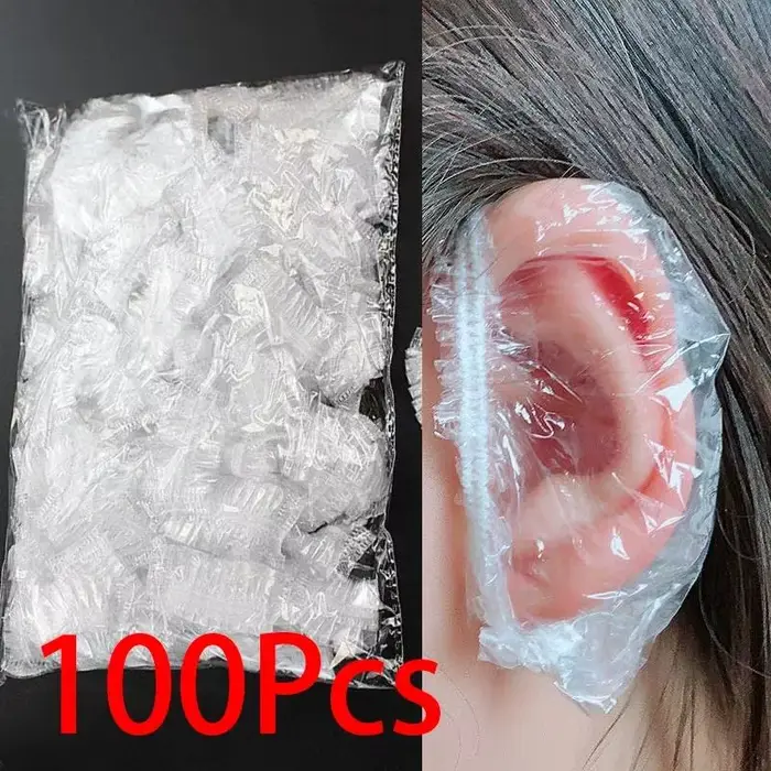 Cache-oreilles jetable pour teinture capillaire, 1 à 500 pièces, couverture d'oreille étanche, huile