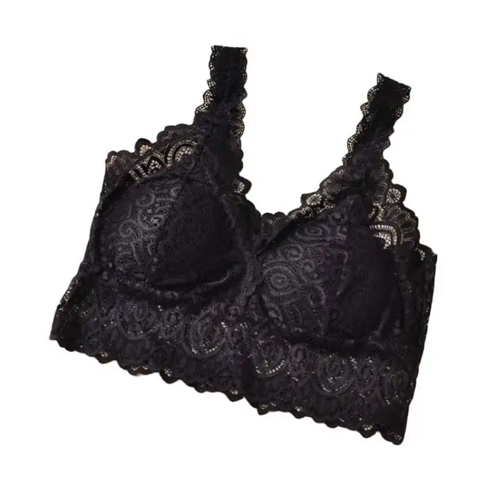Soutien-gorge rembourré au crochet dentelle coton modal sexy trois quarts femmes occasions spéciales romantiques