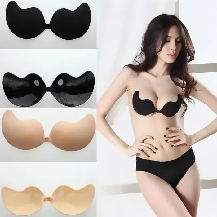 Ženy lepiace push up podprsenky bez ramienok