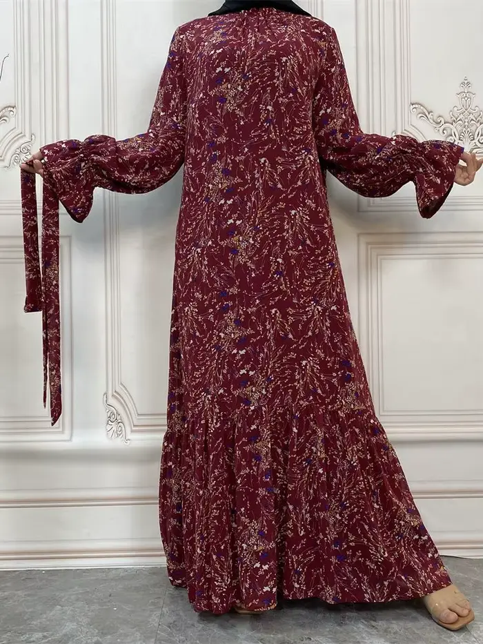 Abaya-Robe Longue Hijab pour Femme, Tenue Musulmane Modeste, Kaftans pour Ramadan, Turquie, Islam, A