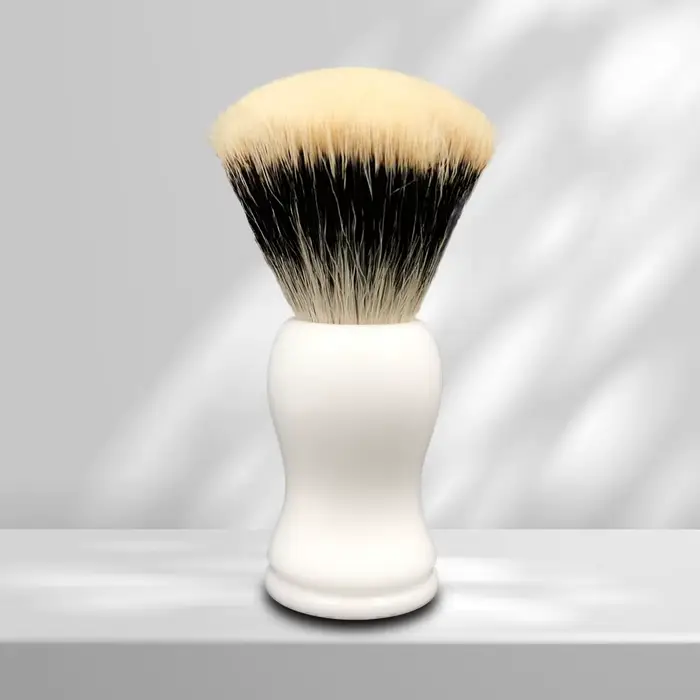 GDMG-Brosse de rasage à trois bandes en forme d'éventail Manhouse, blaireau, nœud de cheveux, outils