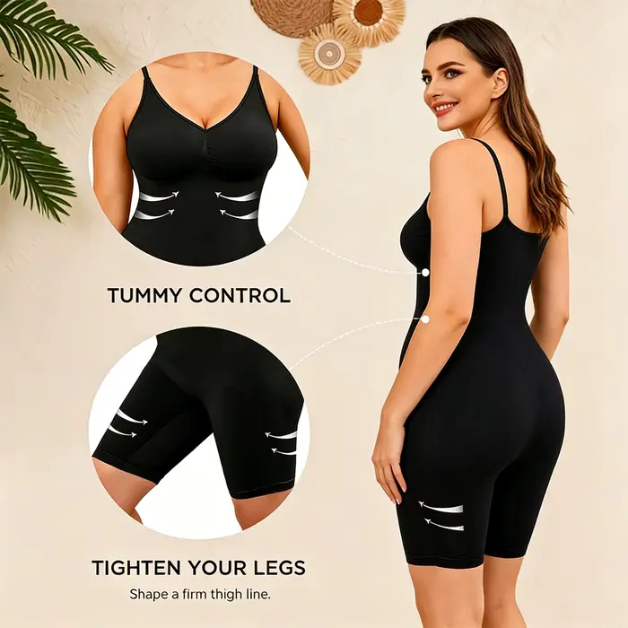 Body sculptant sans dos pour femme, combinaison intégrale sans couture pour le contrôle du ventre, rehausseur de fesses, haute sculptant post-partum pour yoga et occasions spéciales