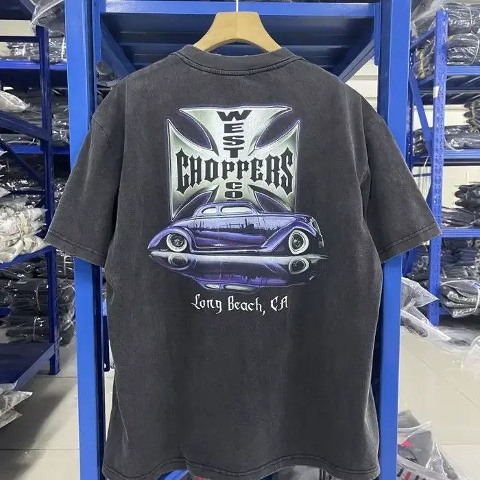 Dámske tričko s potlačou Y2K vintage West Coast Choppers