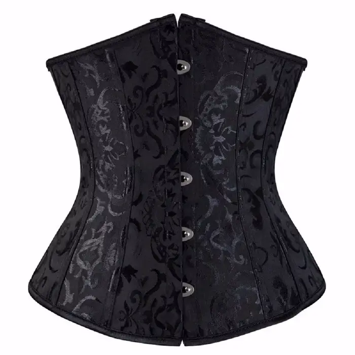 Sexy gotický polyesterový korzet pre ženy, underbust, bez ramienok, ohýbanie pása, chudnutie, tvarovanie tela, spodná bielizeň, špeciálne príležitosti na party oblečenie