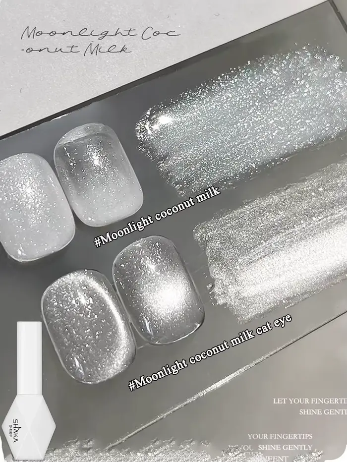 1-21 pièces WS style japonais scintillant blanc Gel vernis à ongles Fine scintillant rose paillettes