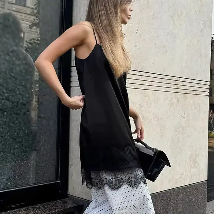 Čierne šaty čipka bez ramienok pre ženy, bez rukávov, prekrytie, elegantné na večery a chladné dni, klasický štýl, špeciálne príležitosti