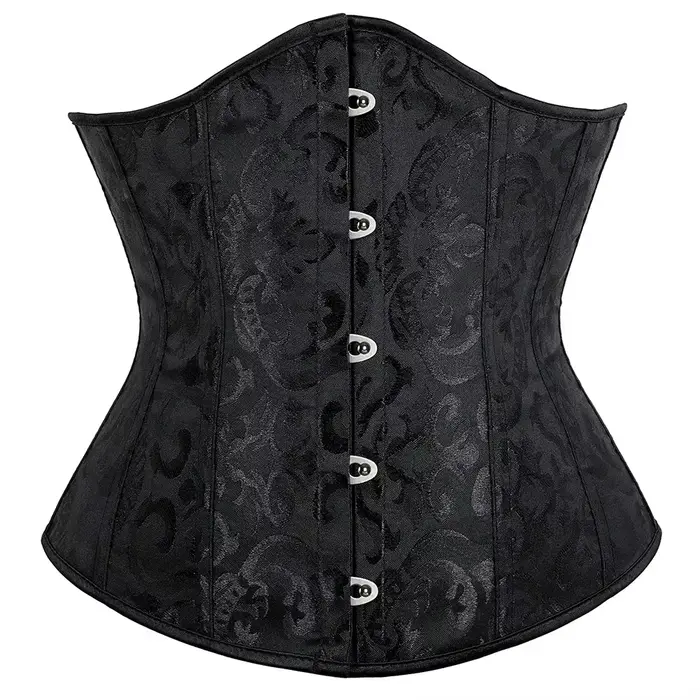 Corset Bustier Gothique Vintage pour Femme, Floral, Push-up, à Baleines, avec Fermeture Frontale, Se