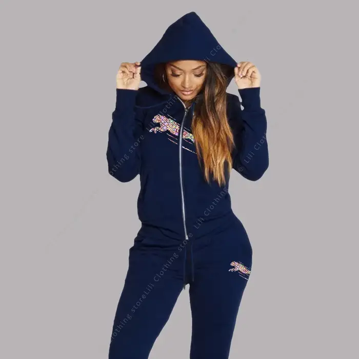 Survêtement femme sweat à capuche esthétique sweats pantalons de survêtement 2 pièces ensemble cardi