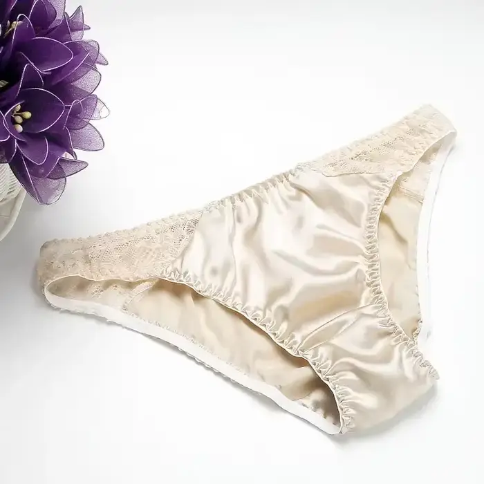 100% hodváb z moruše sexy spodná bielizeň z čipkovaného hodvábu priedušná nízka pása pohodlné slipy antibakteriálne nohavičky pre ženy