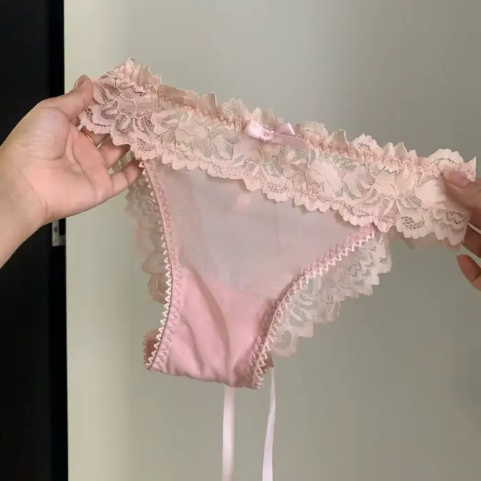 Knotted čipky nohavičky s kvetmi, bezšvíkové, nízky pás, priehľadné pletivo, s čipkou-up, pre ženy