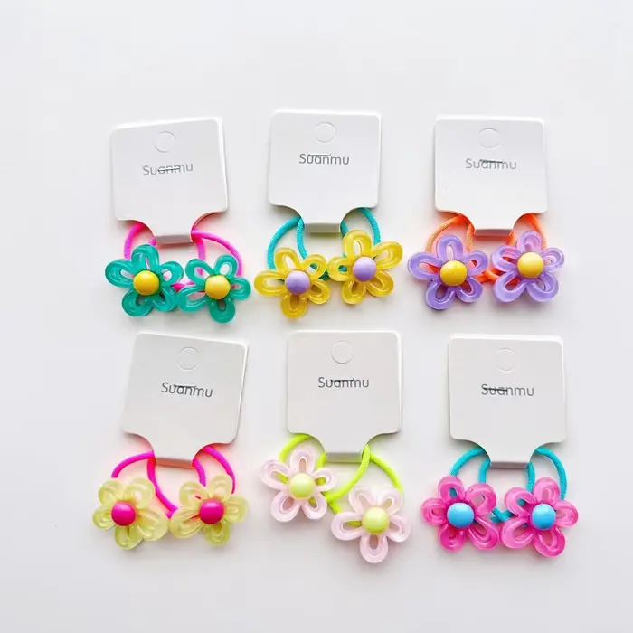 Bandeaux élastiques transparents pour filles, fleurs creuses irrégulières, accessoires pour cheveux 