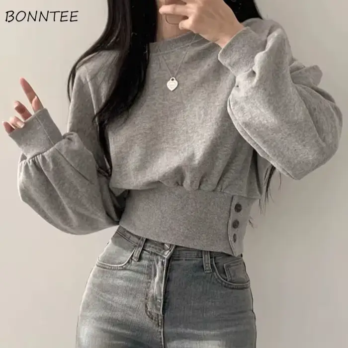 Ulzzang Gombíkový dizajn Baggy pre ženy
