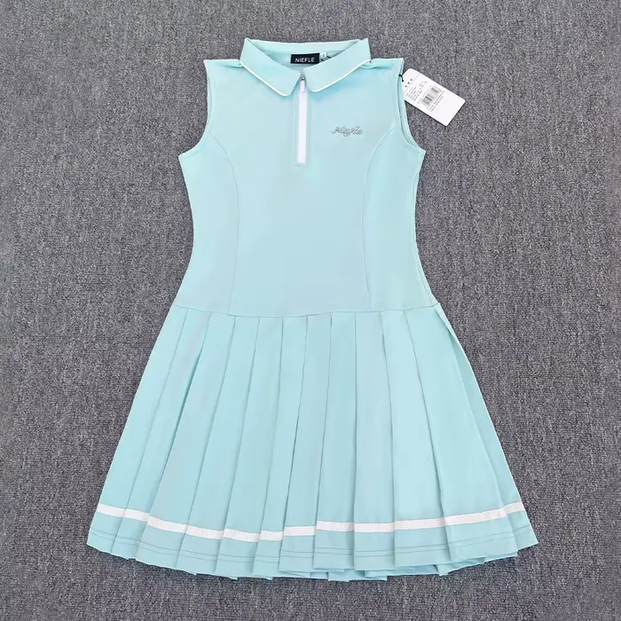 Golfové šaty bez rukávov pre dievčatá Junior štýl Športové antibakteriálne polyester pre jarné letné špeciálne príležitosti