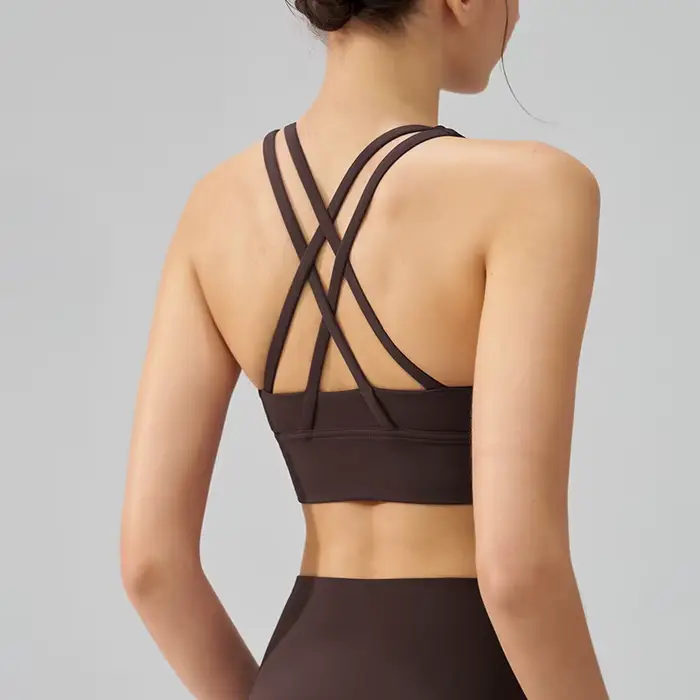 TRY TO BN Soutien-gorge de Yoga pour femmes, en Nylon, respirant, sous-vêtement, haut de Fitness, cr