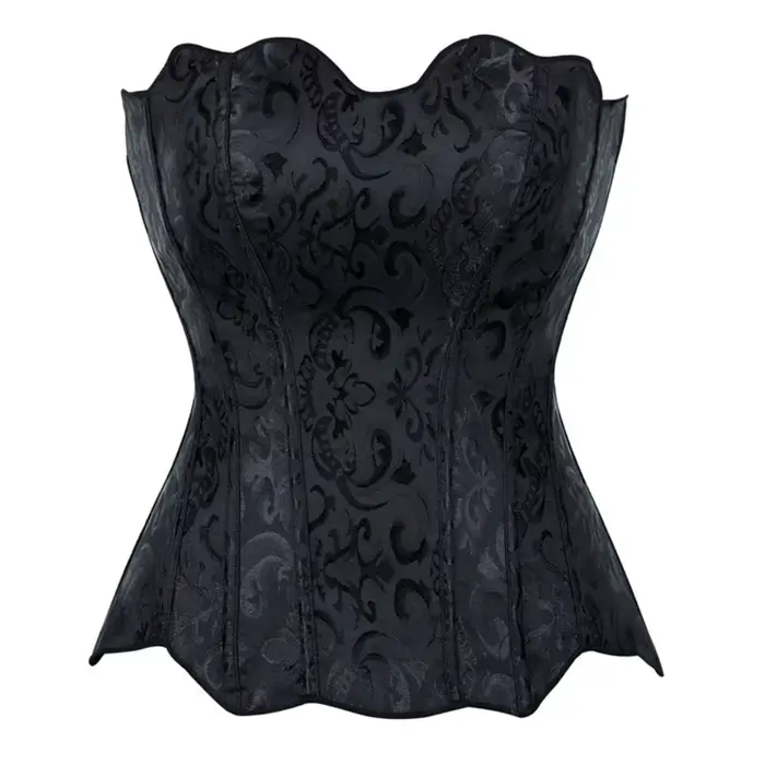 Vintage viktoriánsky korzet a bustier pre ženy, v žakáru, s plastovými veľrybami, korzet