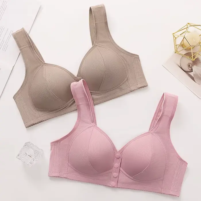 Pohodlné priedušné Nylon predné uzavretie bezdrôtové podprsenka pre stredného veku a staršie ženy štýlové každodenné príležitosti ponúknuť