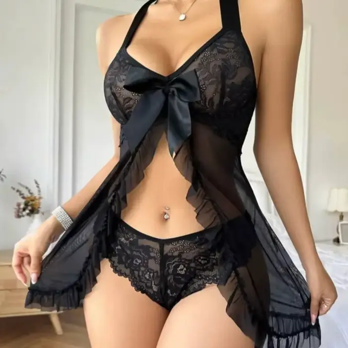 Ensemble de lingerie transparente, ensembles de lingerie transparents, ensemble soutien-gorge et cul