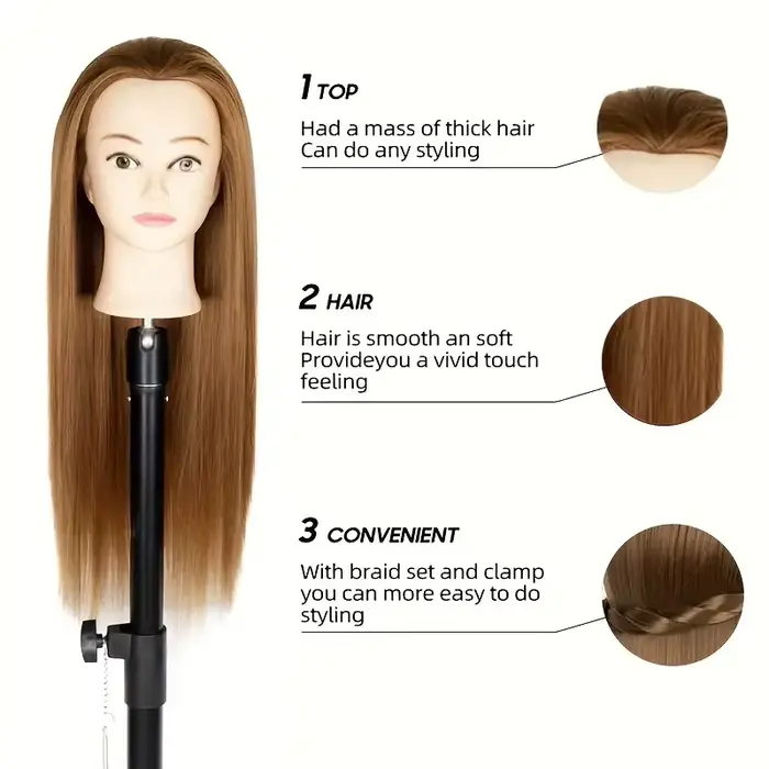 Ženská figurína hlavy pre make-up školenia a styling s vlasmi pre použitie v telesnej výchovy a ležérne účes